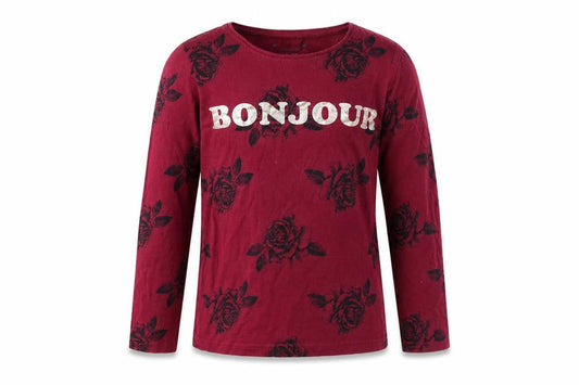 Primark Girls Purple Floral  Basic T-Shirt Size 8 Years  - Bonjour