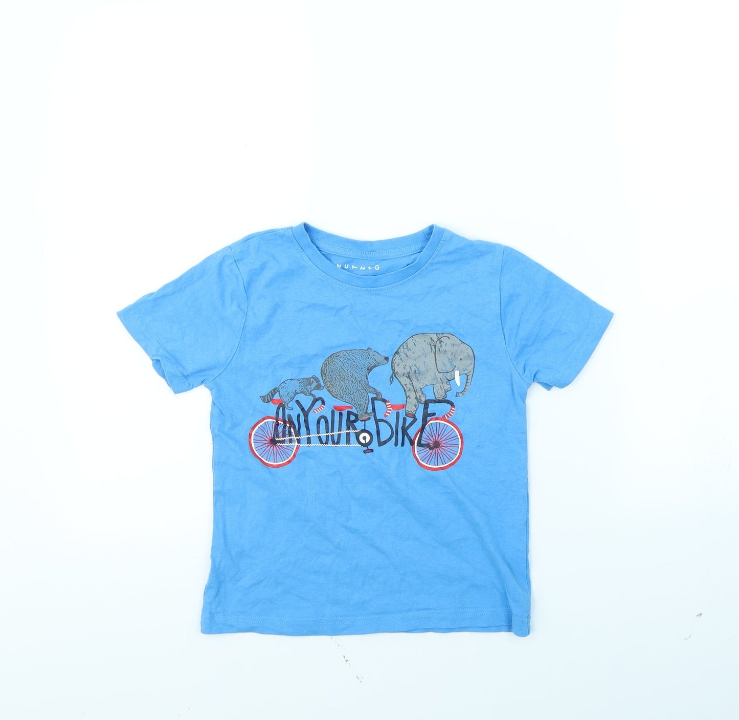 Nutmeg Boys Blue   Basic T-Shirt Size 5 Years  - Animal