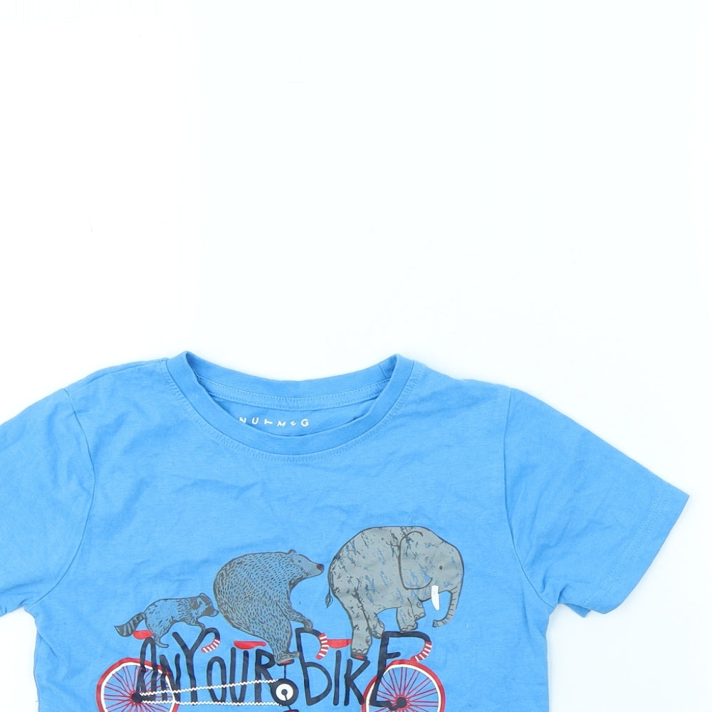 Nutmeg Boys Blue   Basic T-Shirt Size 5 Years  - Animal