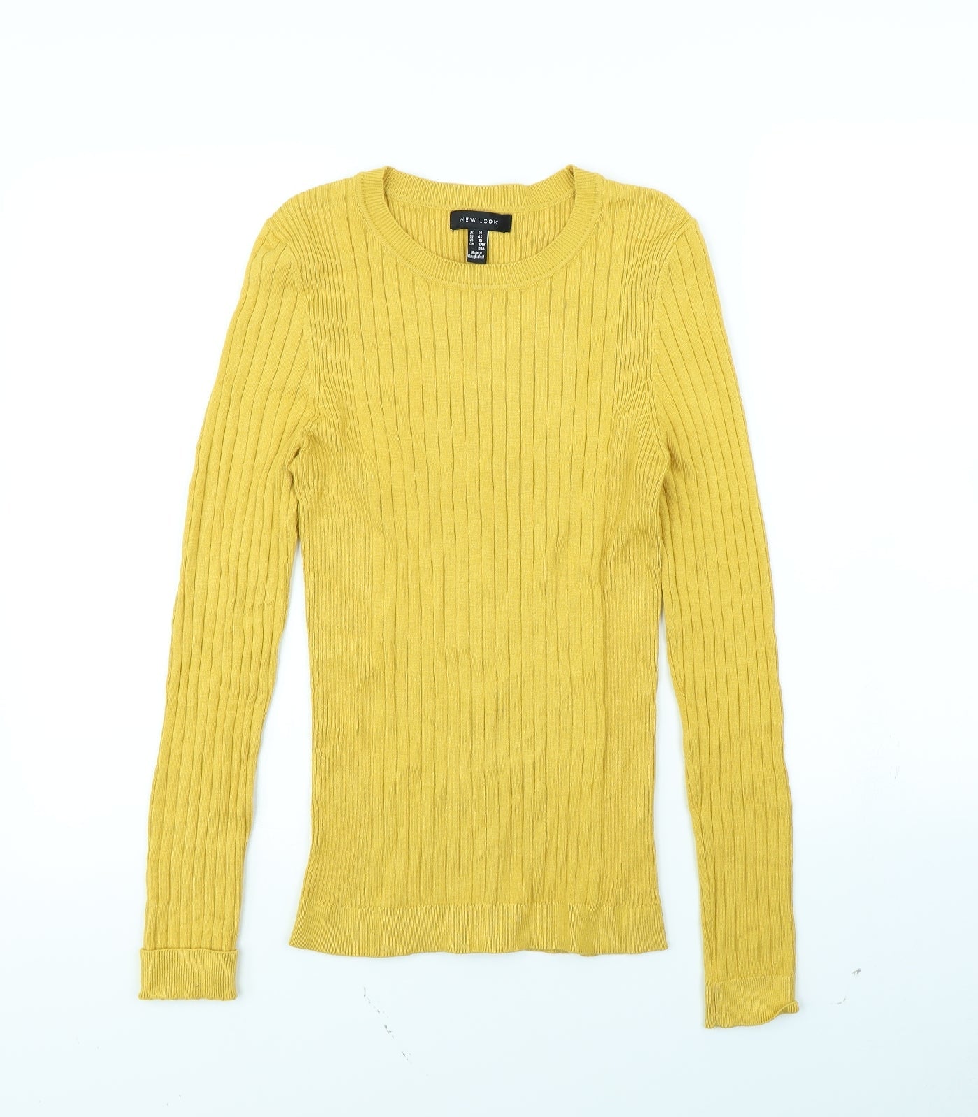 New Look Womens Yellow   Pullover Jumper Size 14