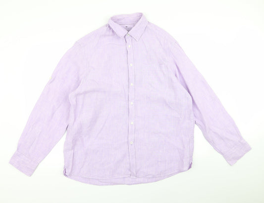 Blue Harbour Mens Purple    Button-Up Size L