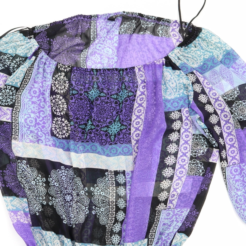 F&F Womens Multicoloured Paisley  Basic Blouse Size 14
