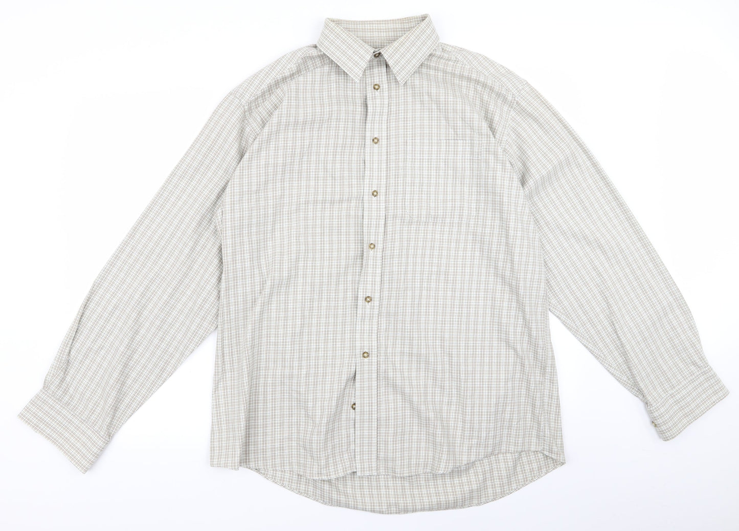 m&s Mens Brown    Button-Up Size 16