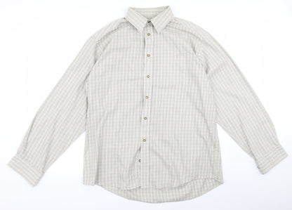 Preloved m&s Mens Brown    Button-Up Size 16 - Front