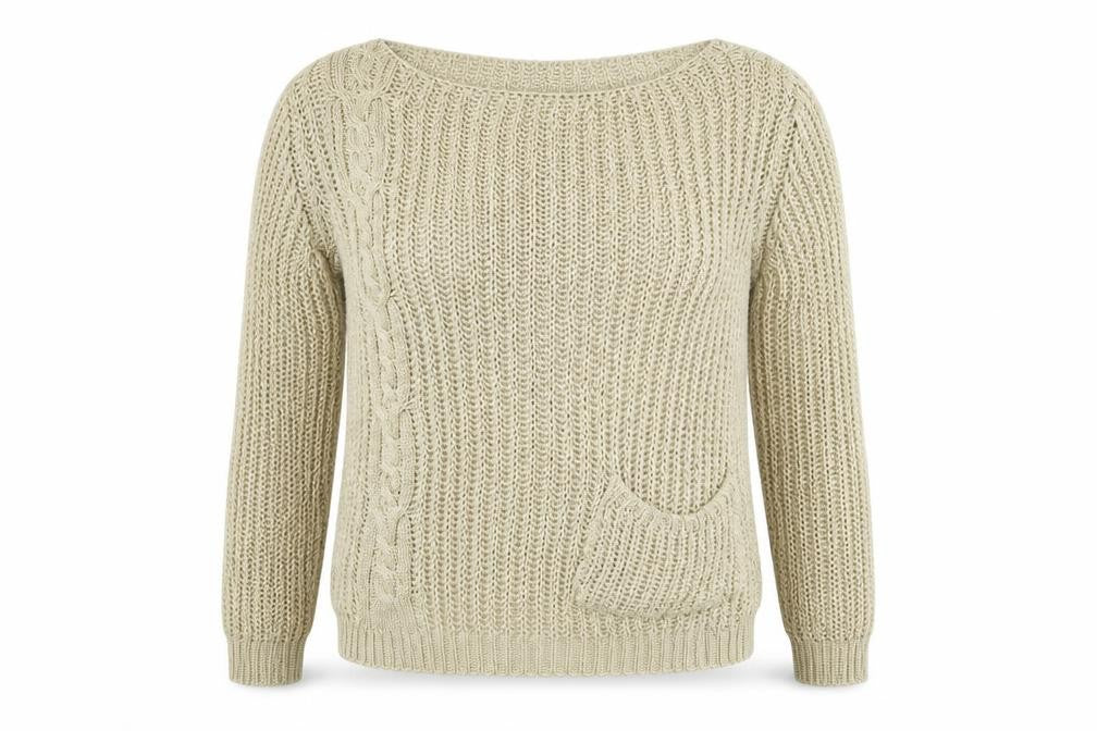 poolgirl Womens Beige  Knit Pullover Jumper Size M