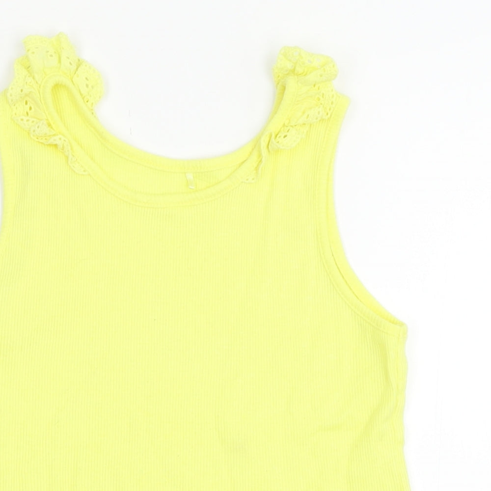 George Girls Yellow   Basic Tank Size 7-8 Years