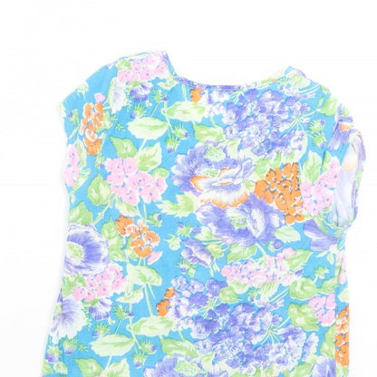 E Vie Womens Multicoloured Floral  Wrap Blouse Size 10
