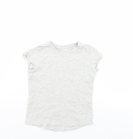 George Girls Grey   Basic T-Shirt Size 4-5 Years