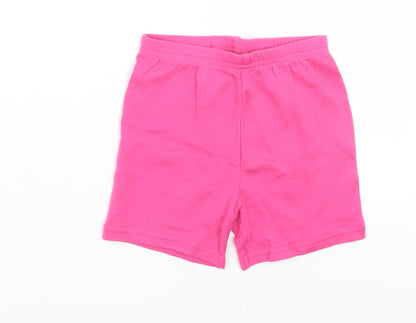 Back view of Disney girls’ pink cropped trousers, size 12-18, months - sweat shorts