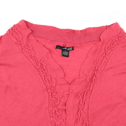 Preloved Willi Smith Womens Pink   Cardigan Jumper Size XL - Detail