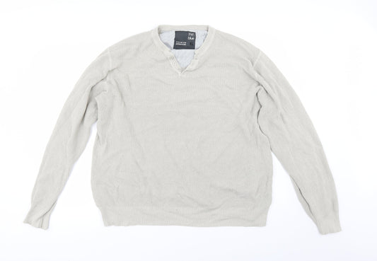 T Mens Beige   Pullover Jumper Size XL