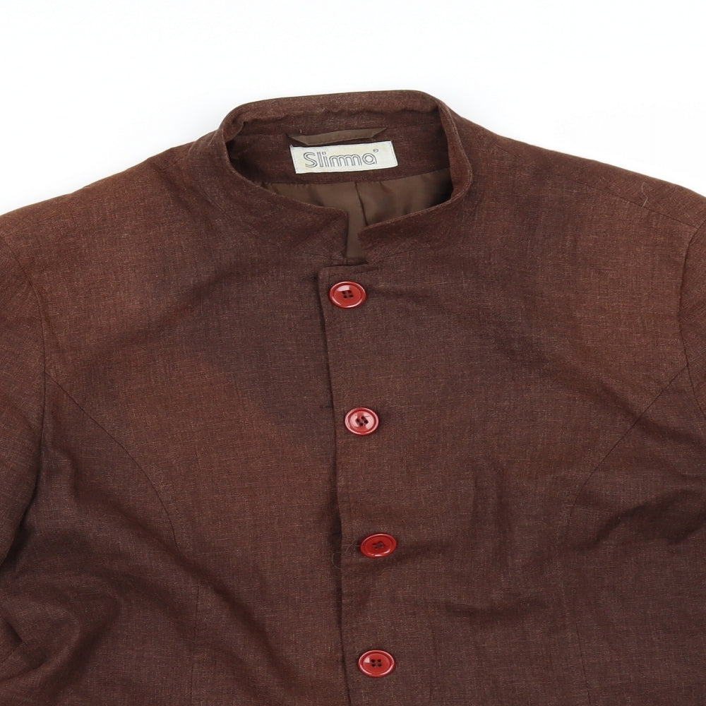 Slimma Womens Brown   Jacket  Size 14