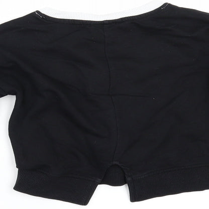 Matalan Girls Black   Pullover Sweatshirt Size 5 Years  - BACK SPLIT