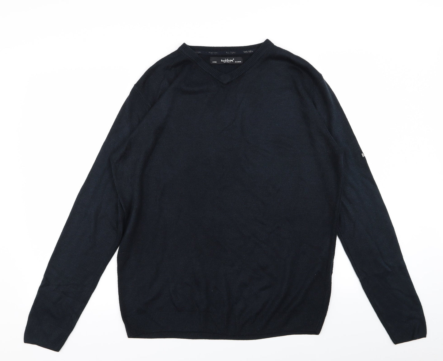 Backswing Mens Black   Pullover Jumper Size L