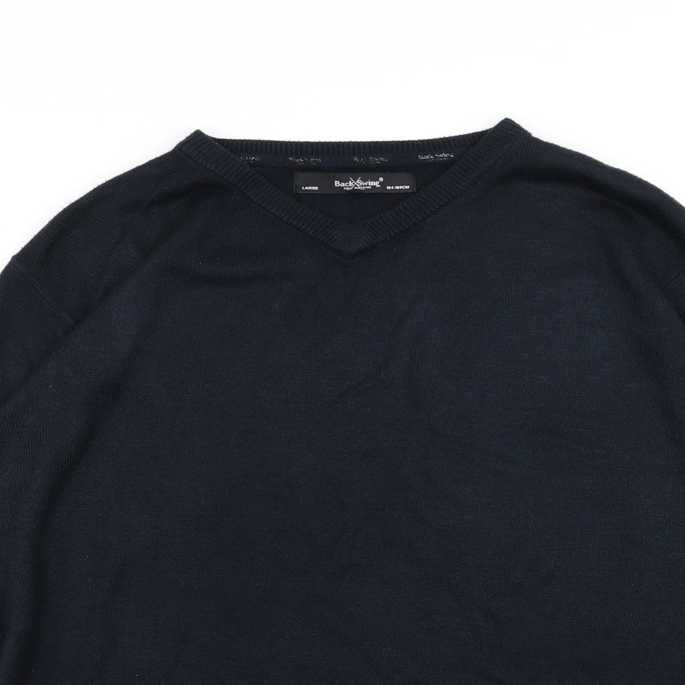 Backswing Mens Black   Pullover Jumper Size L