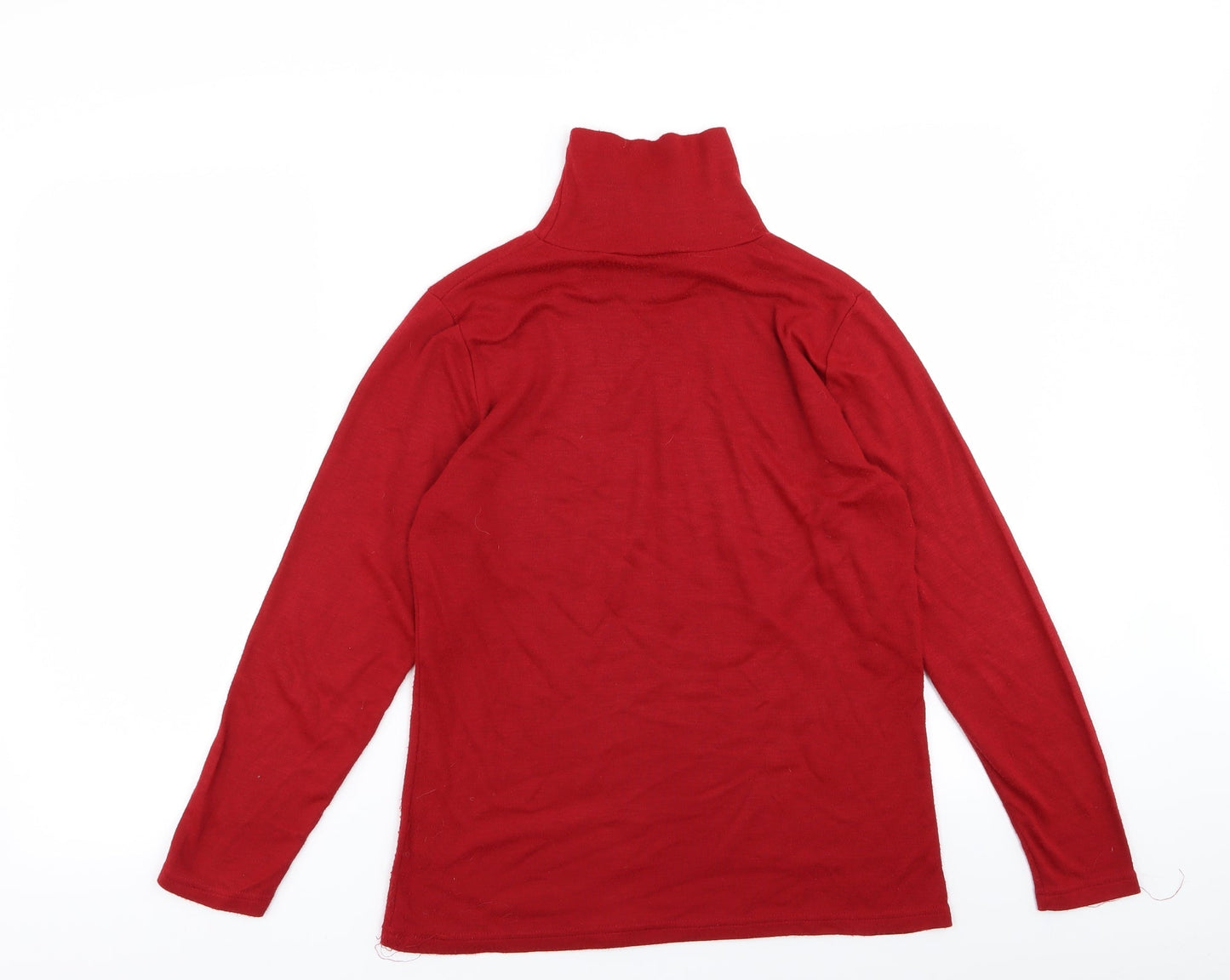 afibel Womens Red   Basic T-Shirt Size 14