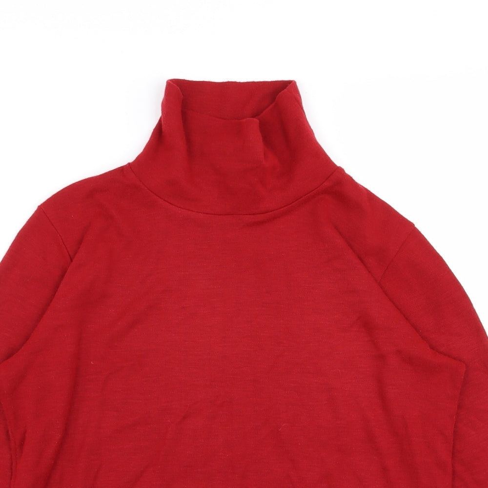 afibel Womens Red   Basic T-Shirt Size 14