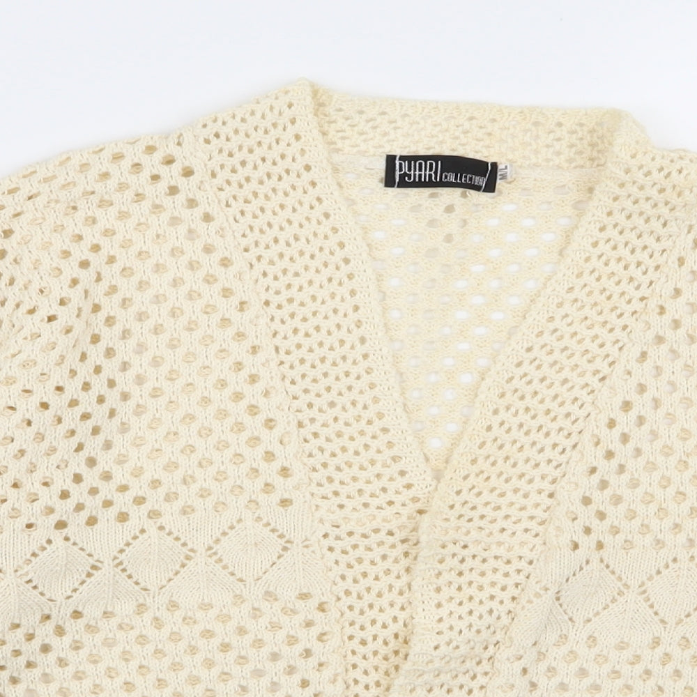 pyari Womens Beige   Cardigan Jumper Size M