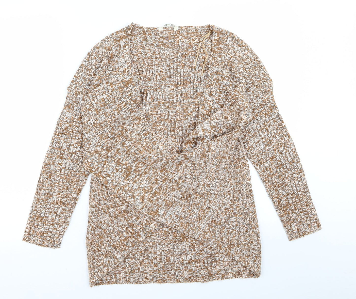 pep and co Womens Beige   Wrap Jumper Size 8