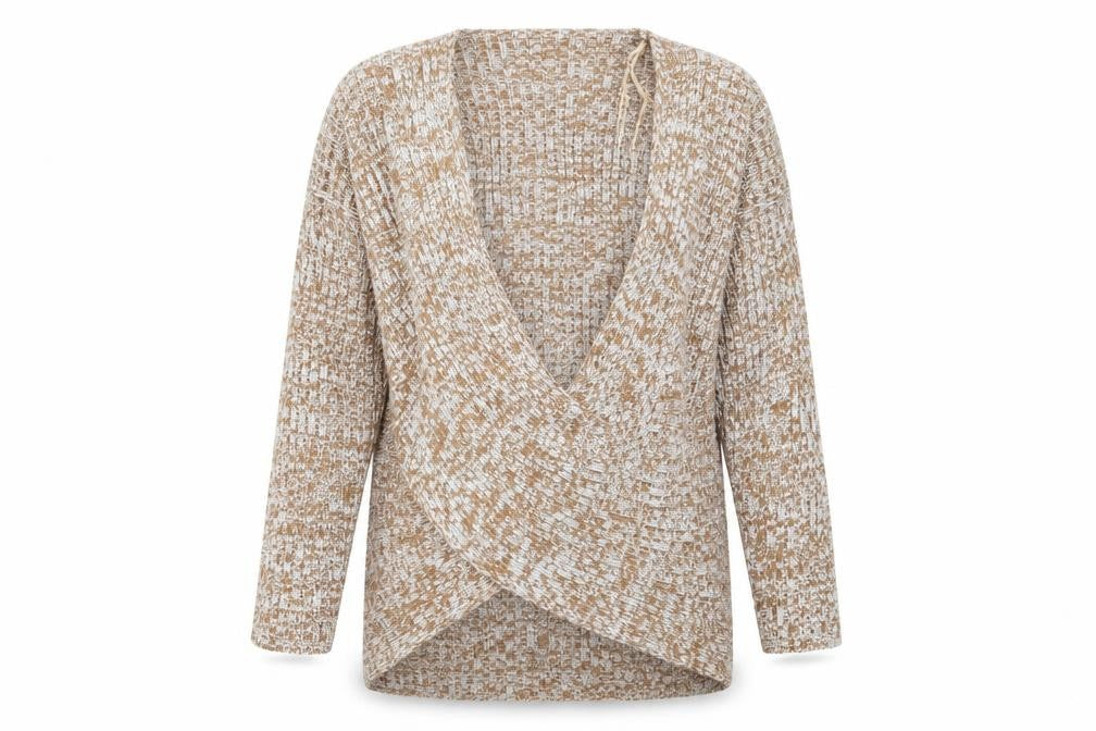 pep and co Womens Beige   Wrap Jumper Size 8