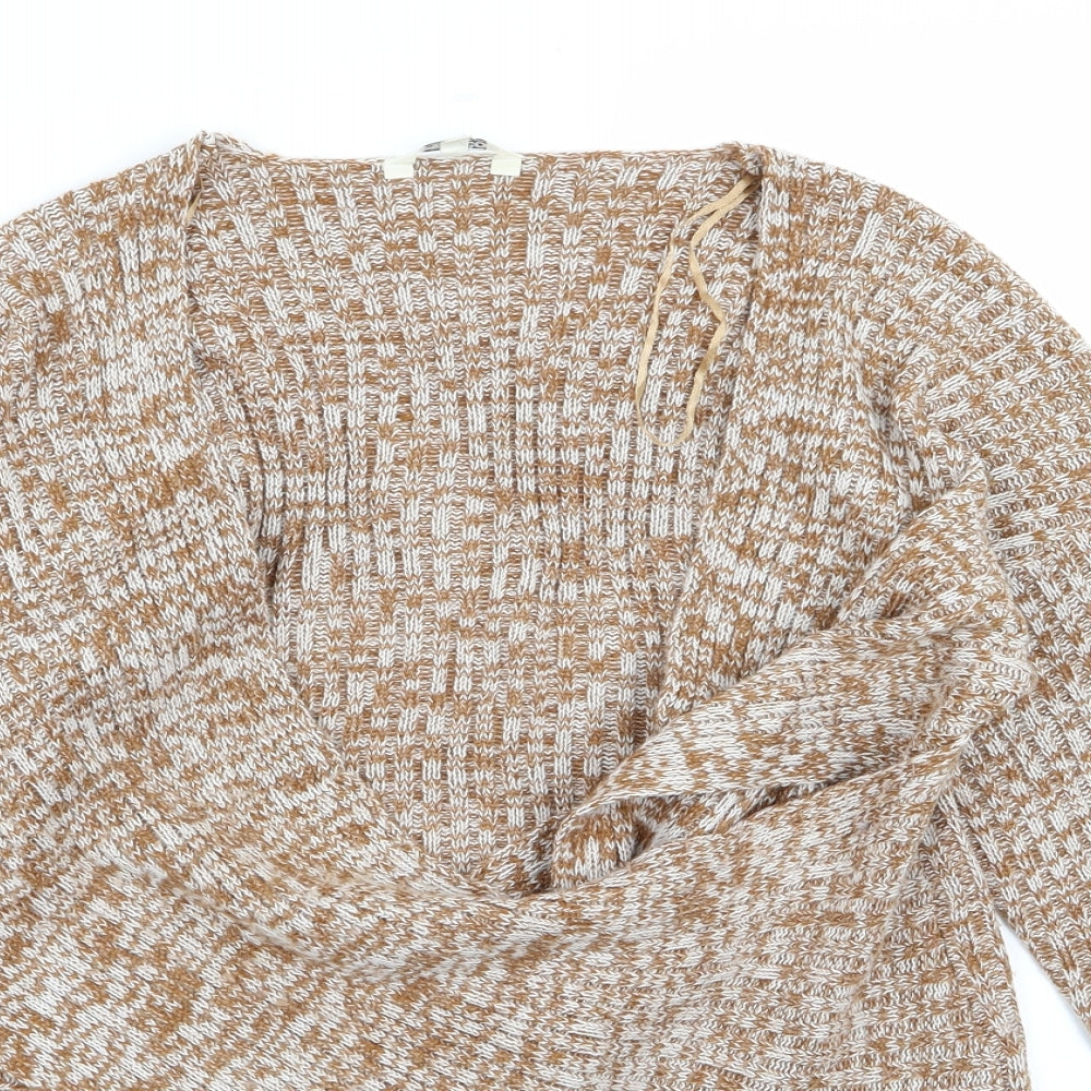 pep and co Womens Beige   Wrap Jumper Size 8