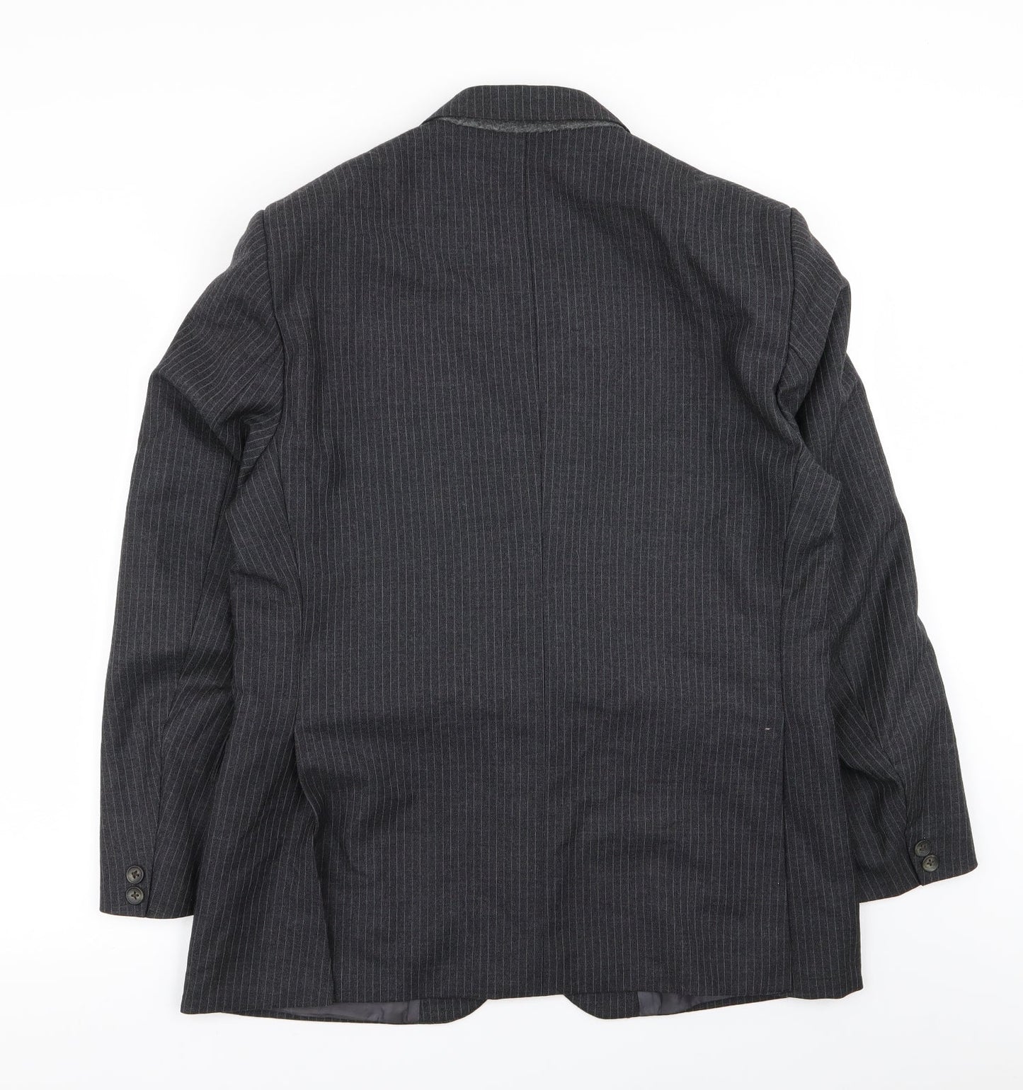 joe hind Mens Grey Striped  Jacket Blazer Size 36