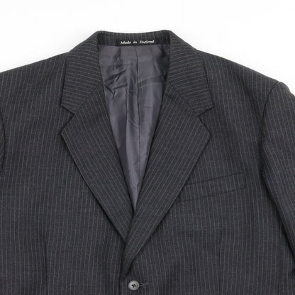 joe hind Mens Grey Striped  Jacket Blazer Size 36