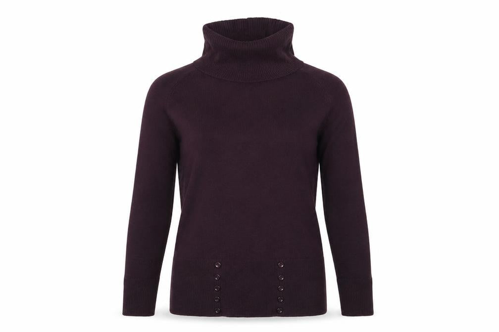 M&Co Womens Purple   Basic T-Shirt Size S