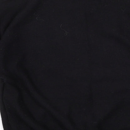 sanco Womens Black Geometric  Pullover Jumper Size M