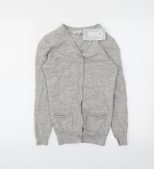 Oslo Womens Grey   Cardigan Jumper Size XS