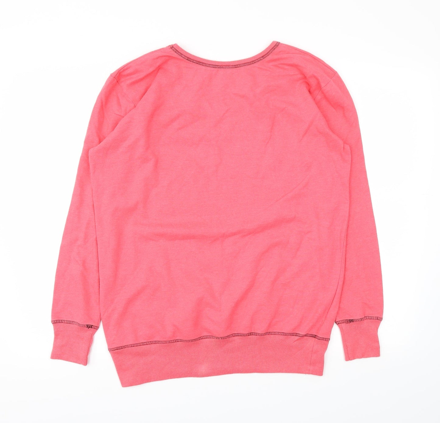 Avon Womens Pink Houndstooth  Pullover Jumper Size 10