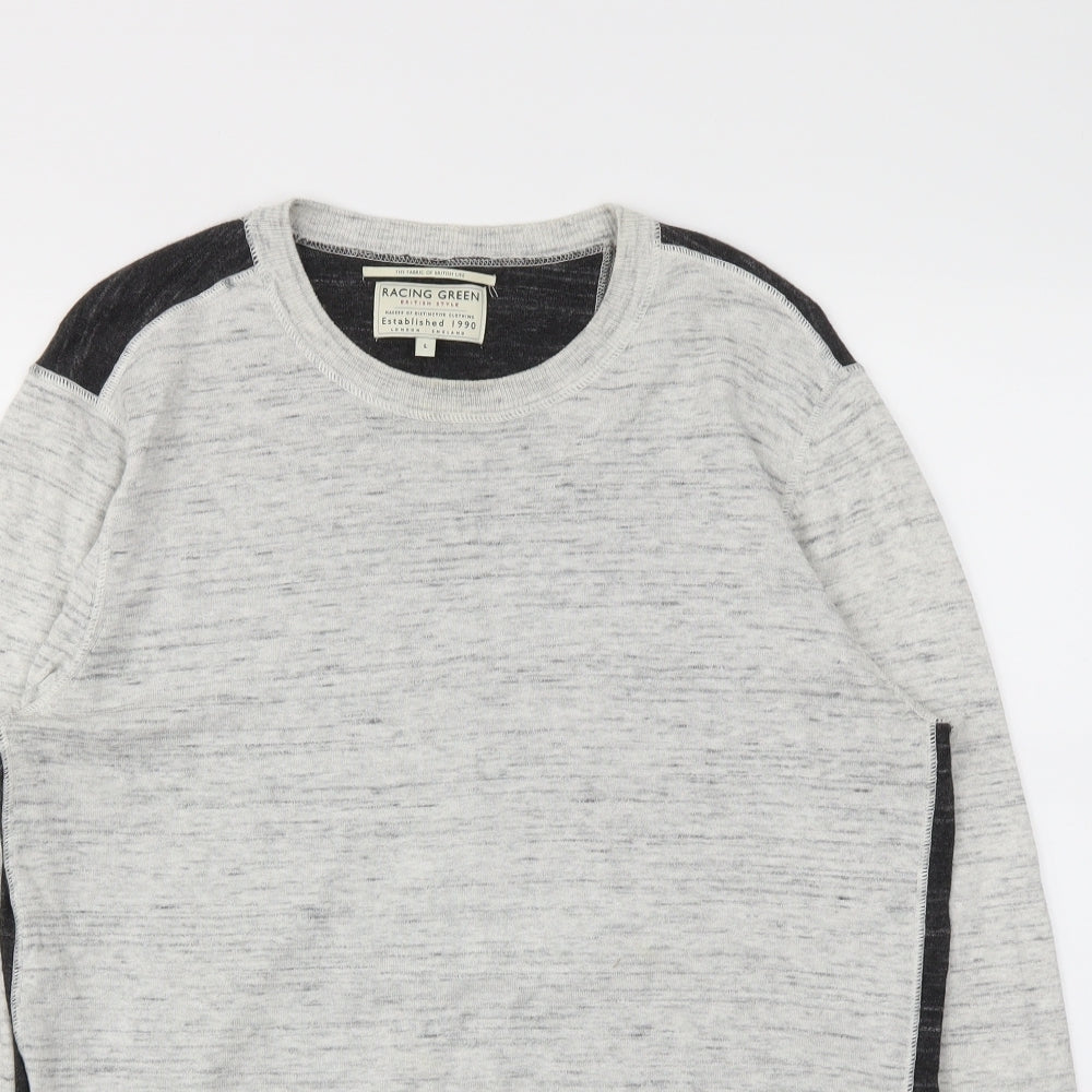 Racing Green Mens Grey   Pullover Sweatshirt Size L