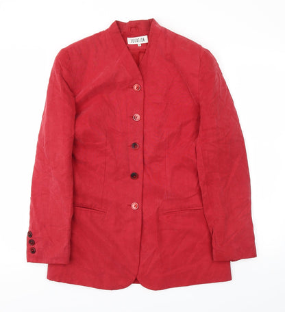 Preloved EQUATION  Womens Red   Jacket Blazer Size 10 - Front