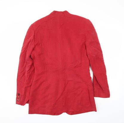 Preloved EQUATION  Womens Red   Jacket Blazer Size 10 - Back