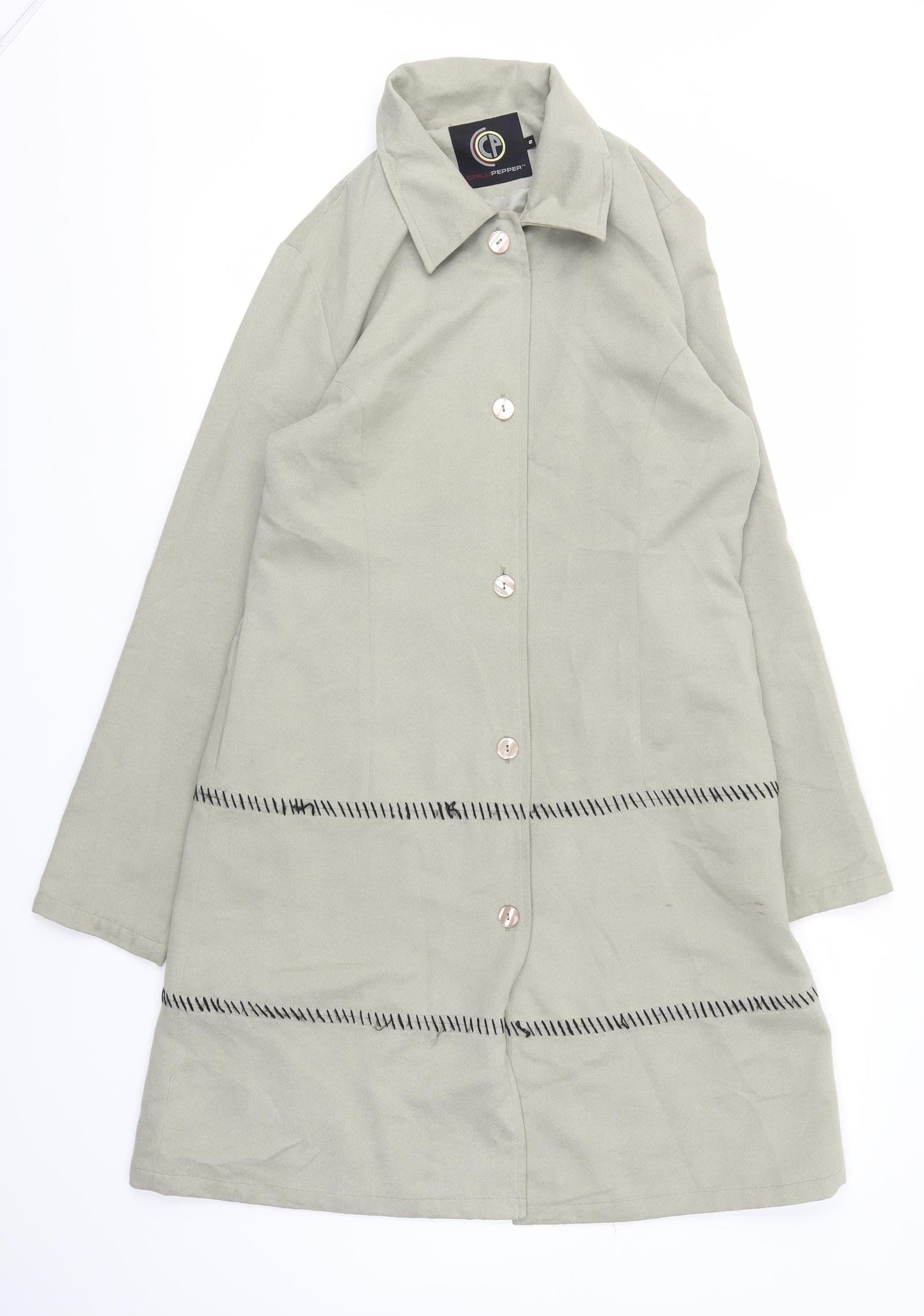 Chilli Pepper Womens Beige   Jacket Coat Size S