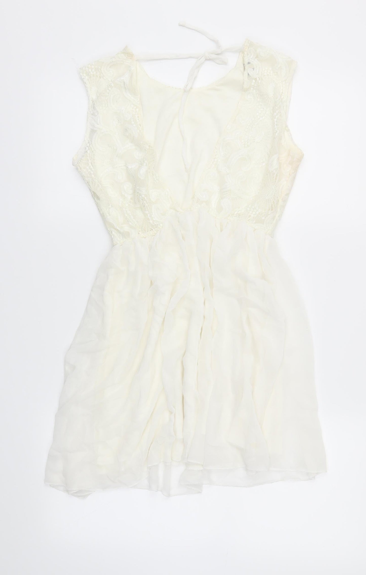 RIBBON  Womens Ivory   Fit & Flare  Size 12