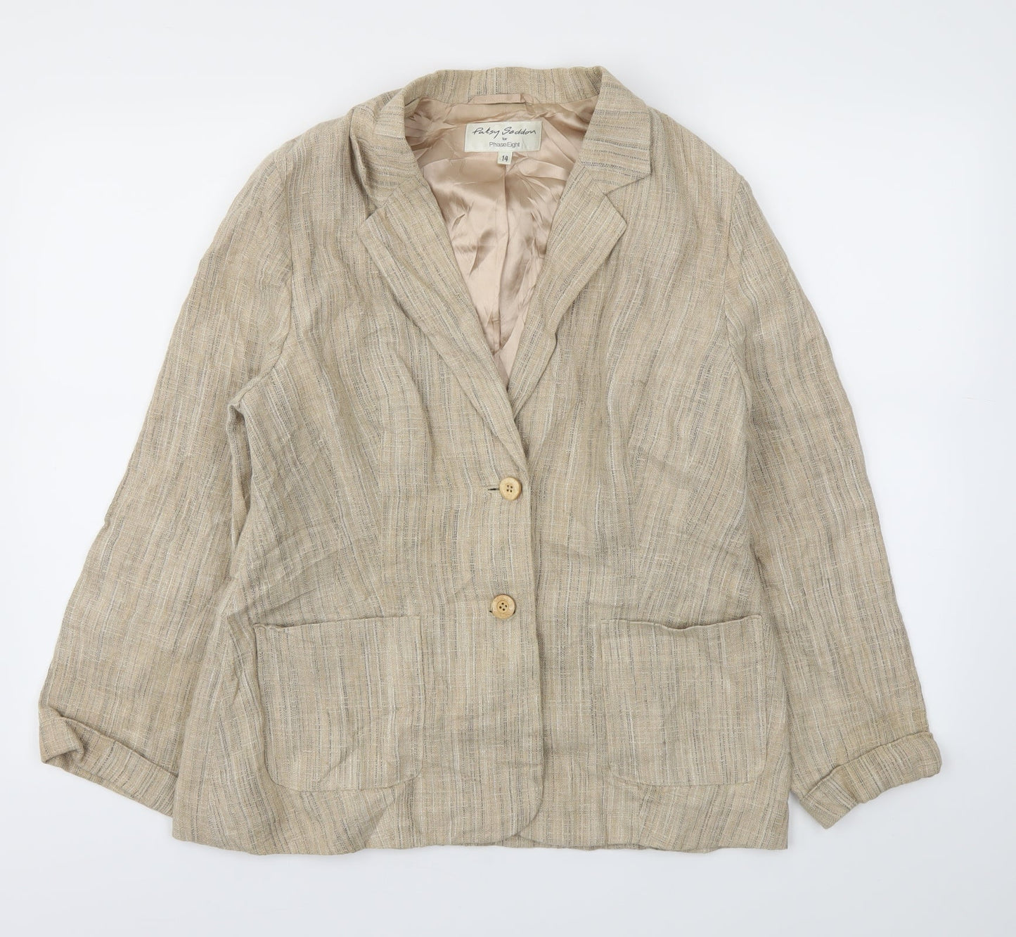 PASTY SEDDON  Womens Beige   Jacket Blazer Size 14