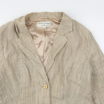 PASTY SEDDON  Womens Beige   Jacket Blazer Size 14