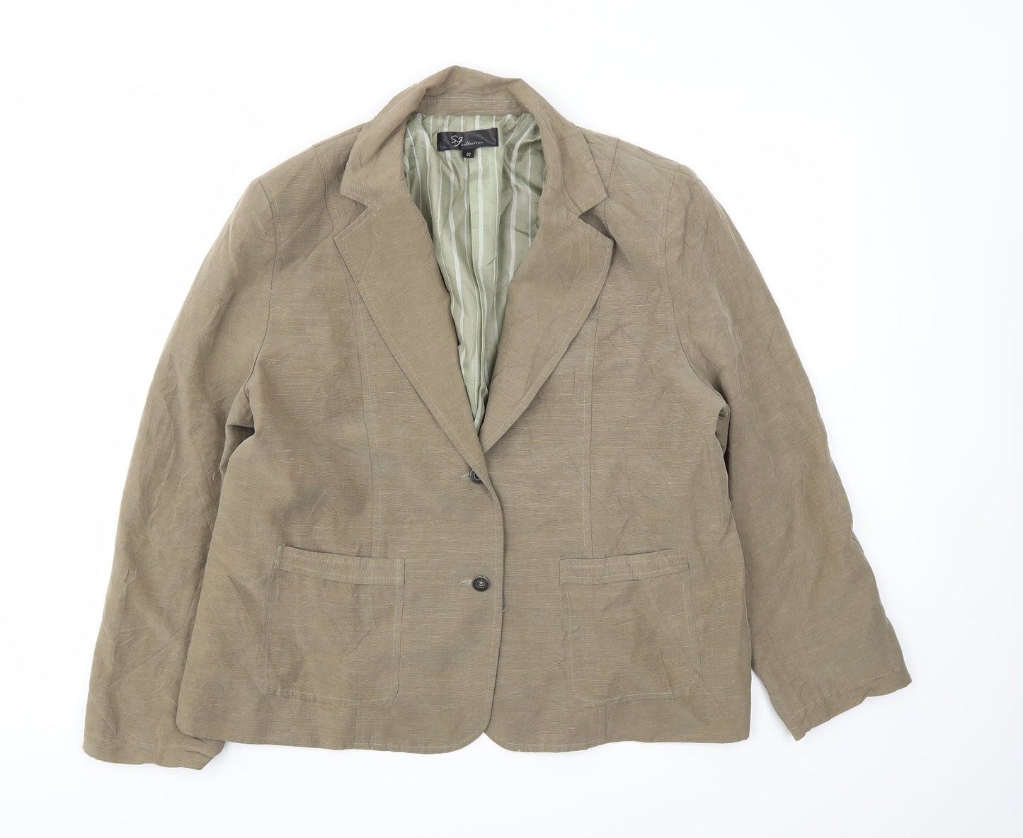 SF COLLECTION  Womens Beige Ikat  Jacket Blazer Size 20