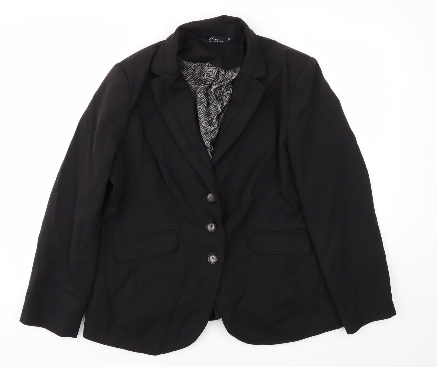 BM Womens Black   Jacket Blazer Size 18