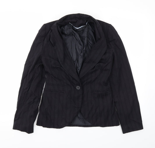 BAY  Womens Black Ikat  Jacket Blazer Size 10