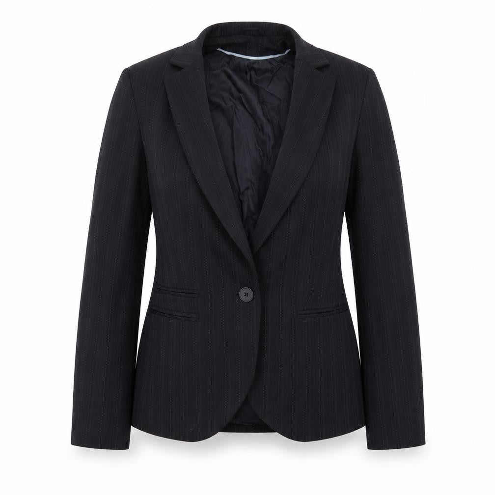 Bay Womens Black Ikat  Jacket Blazer Size 10