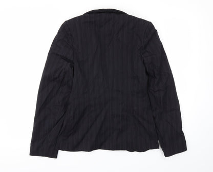 Bay Womens Black Ikat  Jacket Blazer Size 10