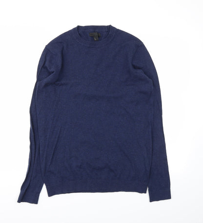 Additional front view of ASOS men’s blue pullover sweatshirt, size S