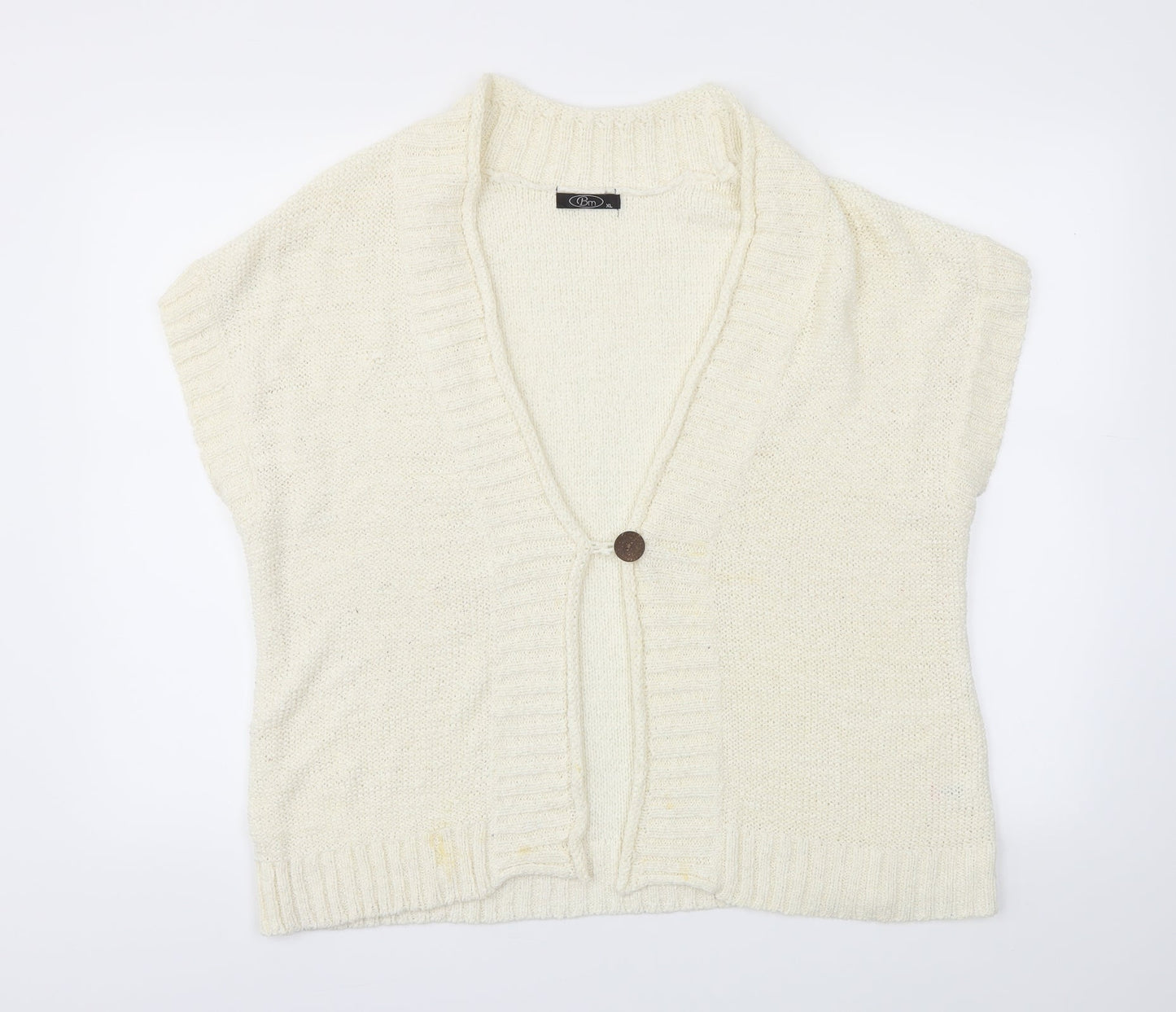 BM Womens Grey   Cardigan Jumper Size XL