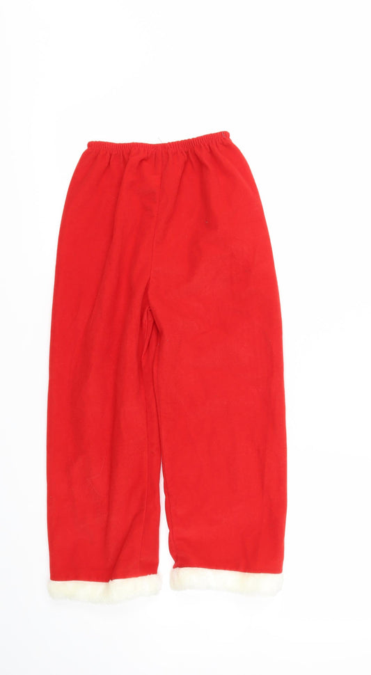 Made By Elves Girls Red   Jogger Trousers Size 5-6 Years