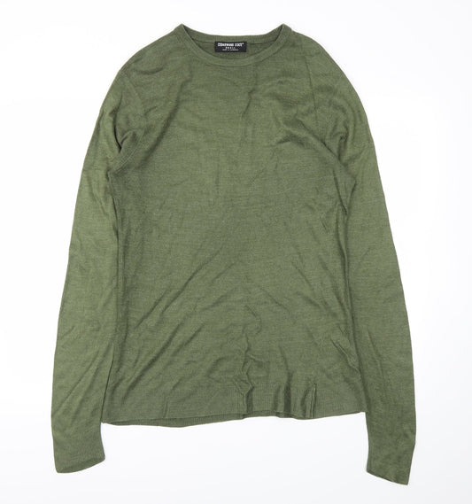Cedar Wood State Mens Green   Pullover Sweatshirt Size S