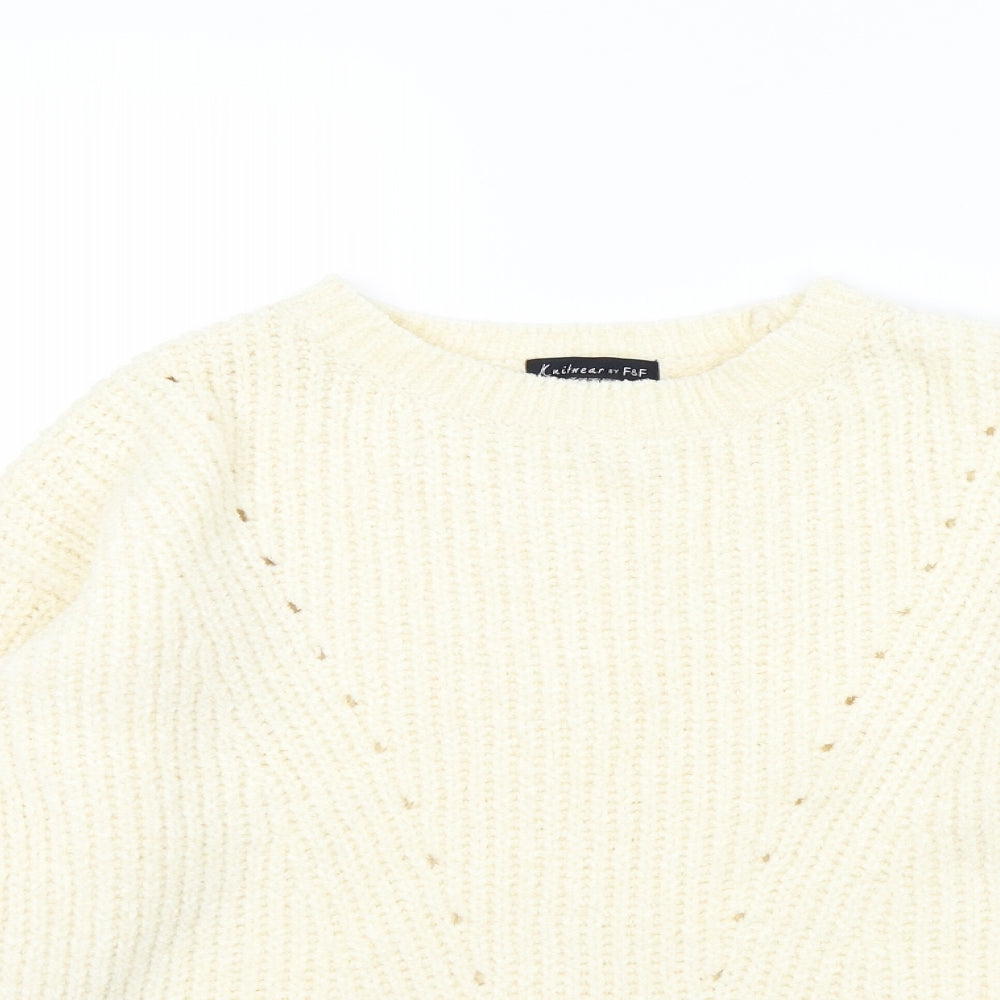 F&F Womens Beige   Pullover Jumper Size 12
