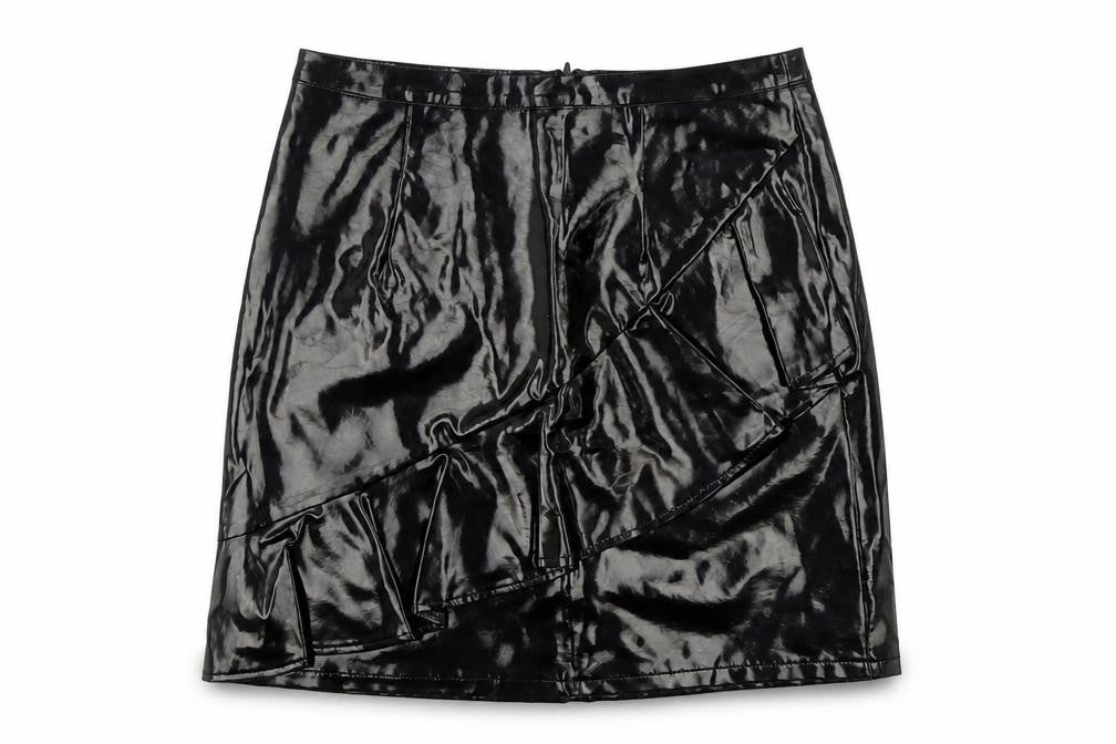 MAD BUT MAGIC Womens Black   A-Line Skirt Size S  - Frill Detail