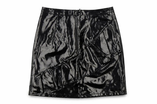 MAD BUT MAGIC Womens Black   A-Line Skirt Size S  - Frill Detail